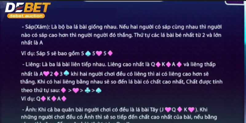 Thuật ngữ có trong game bài liêng